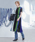 Stripe Lace Panel Dress